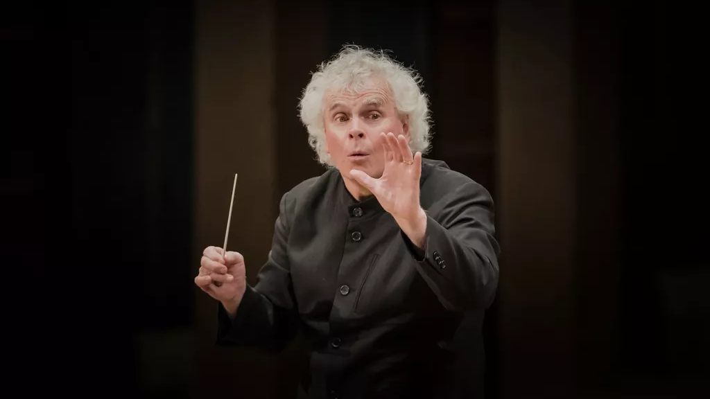 Portrait of the conductor Sir Simon Rattle