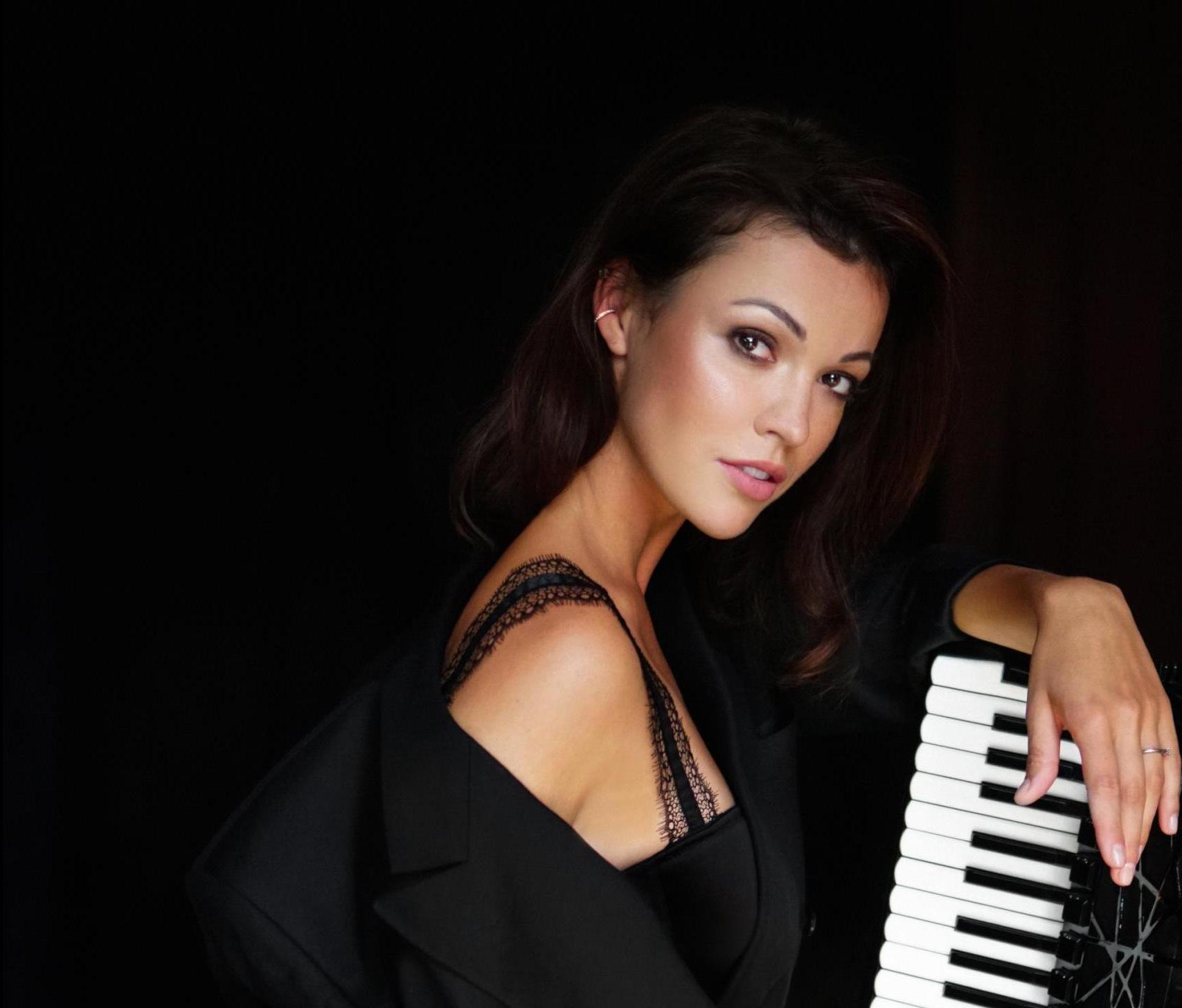 Portrait of the accordionist Ksenija Sidorova