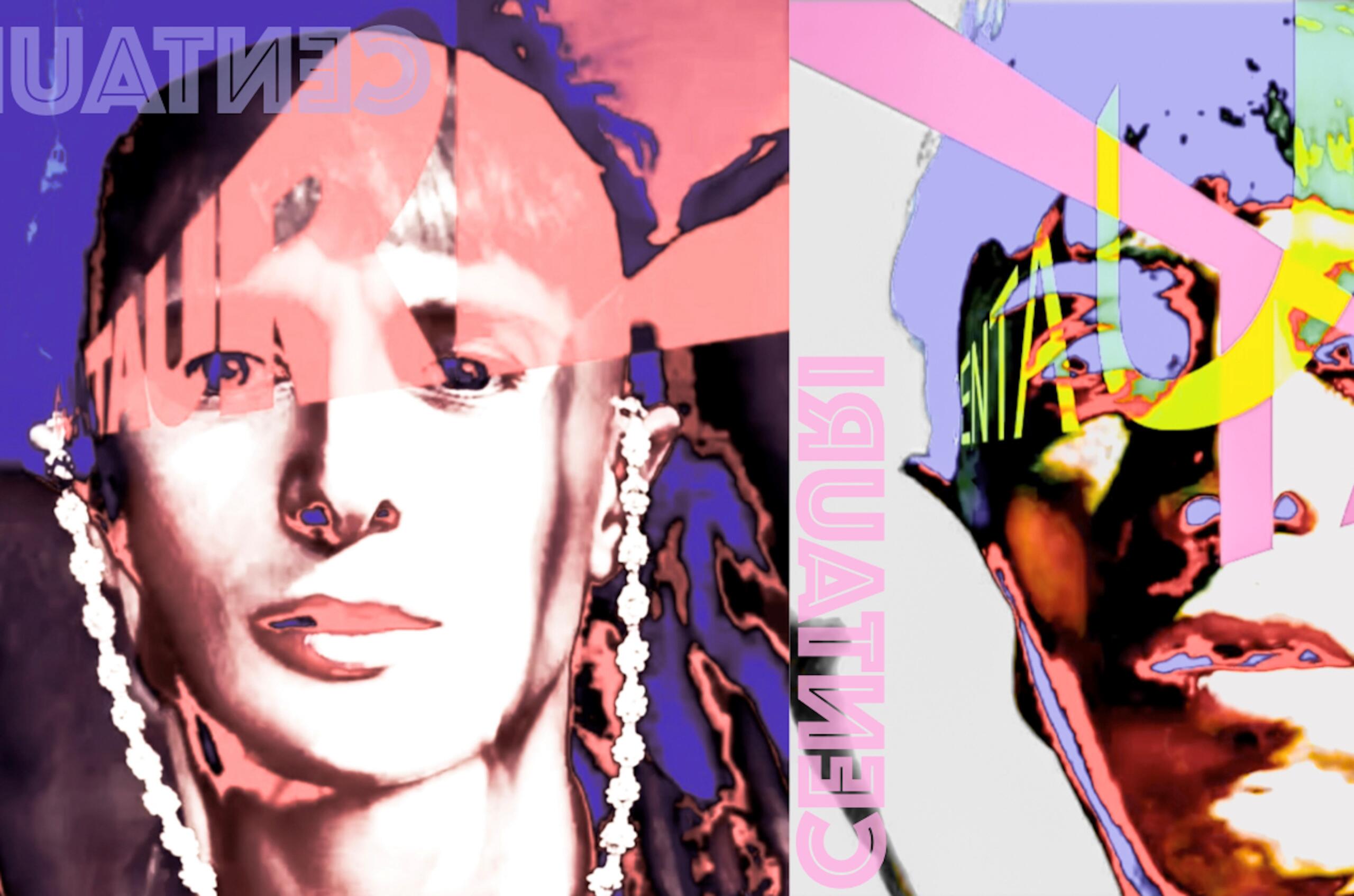Eine Collage aus kunstvoll farbig verfremdeten Porträts.