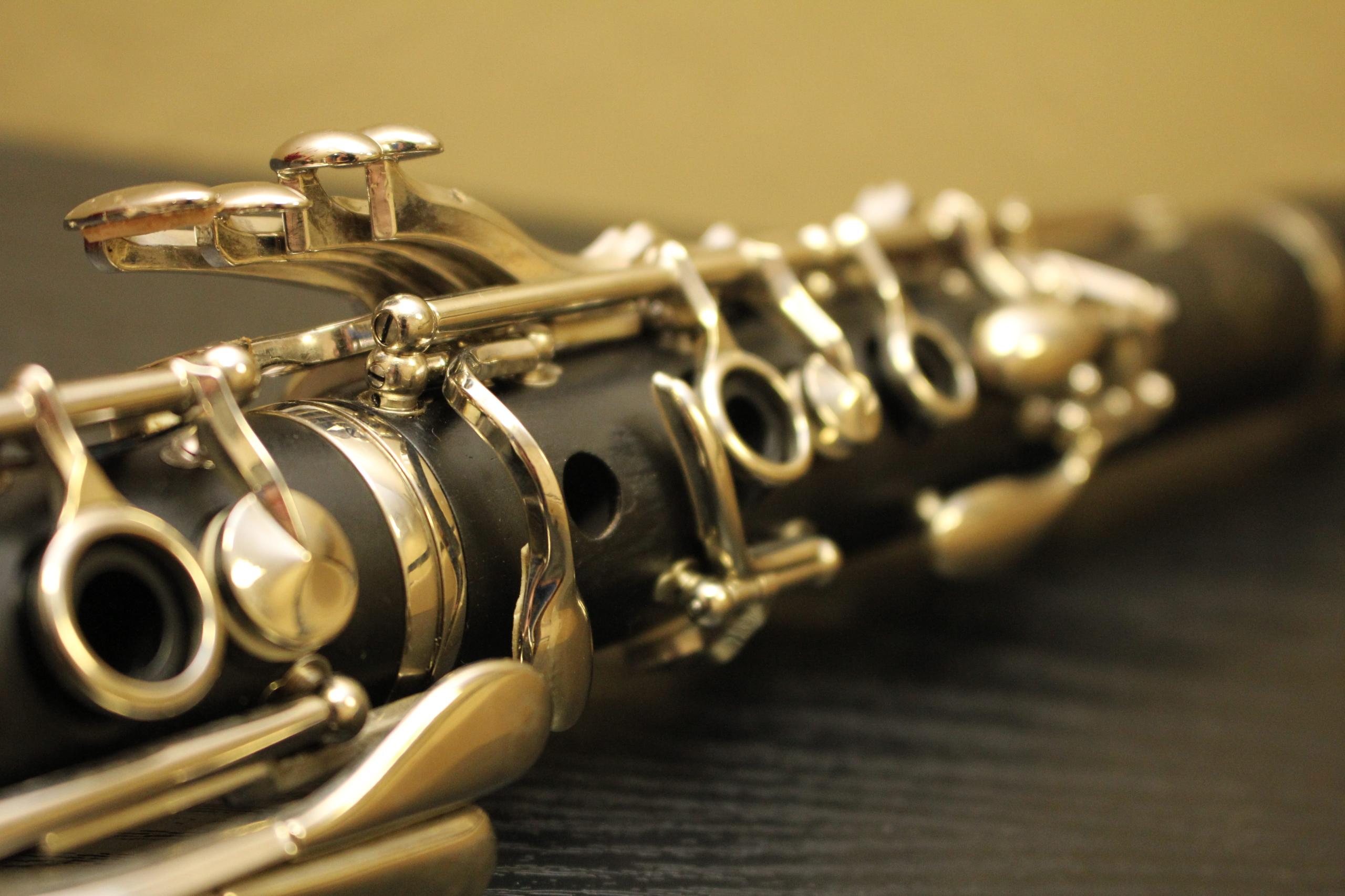 Close up of clarinet